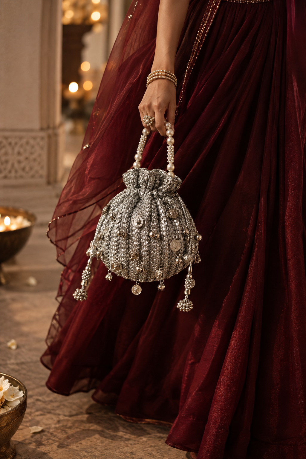 ChanChan Festive Potlis in woven Gota pattis