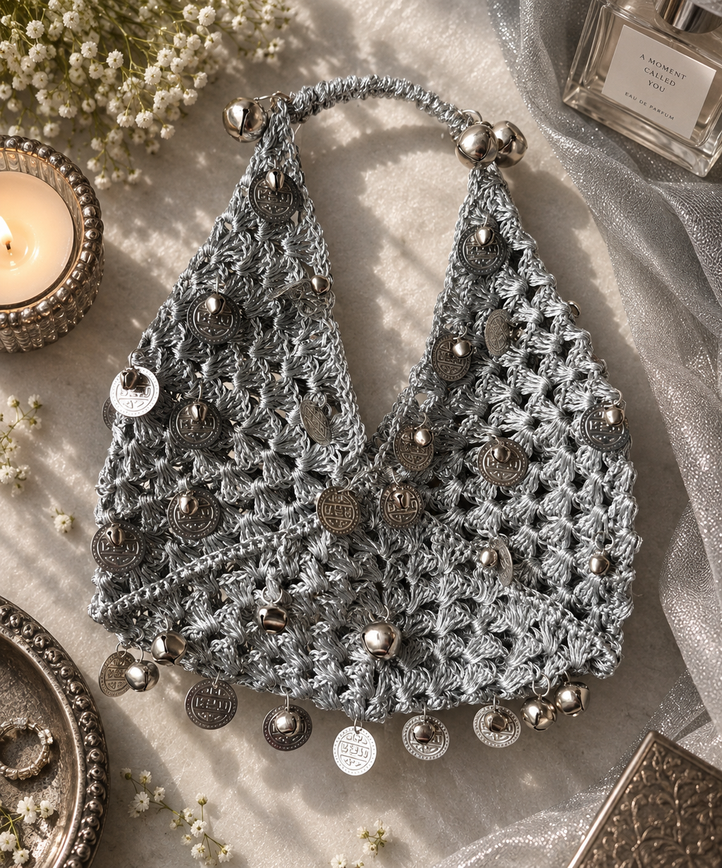 Khanak - Zari Crochet Festive Bag