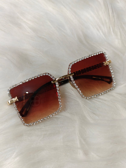 Wedding/Festive embellished Sunglasses - Square