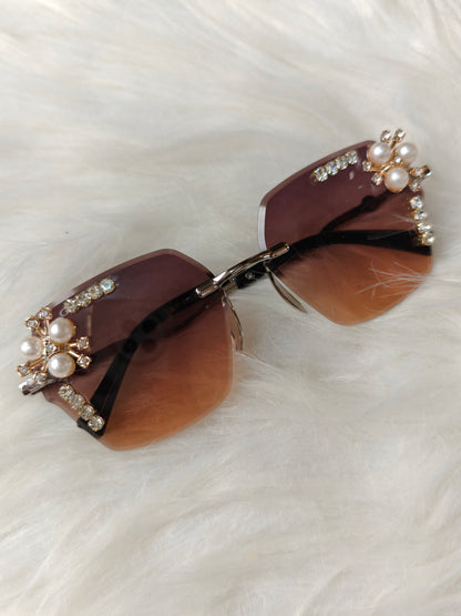 Wedding / Festive Embellished Sunglasses - Style 3
