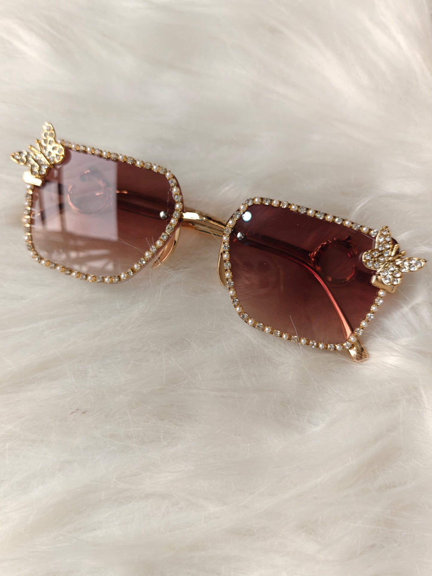 Wedding/ Festive Embellished Sunglasses - Style 7
