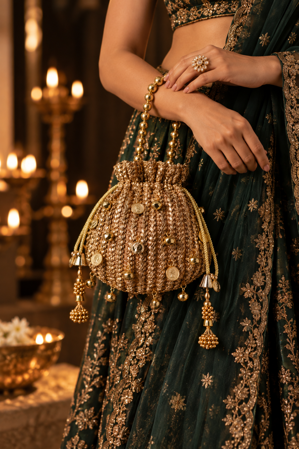 ChanChan Festive Potlis in woven Gota pattis