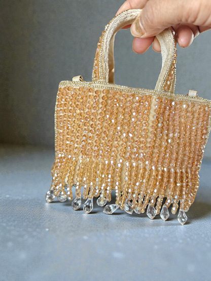 The Mini Crystal bag in Golden dust