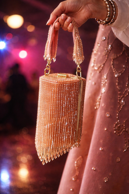 Stardust Crystal rectangular prism party clutch