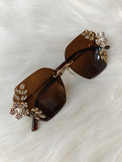 Wedding/ Festive Embellished Sunglasses - Style 5